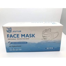 jiuyue 3-ply disposable face mask 50pc/box